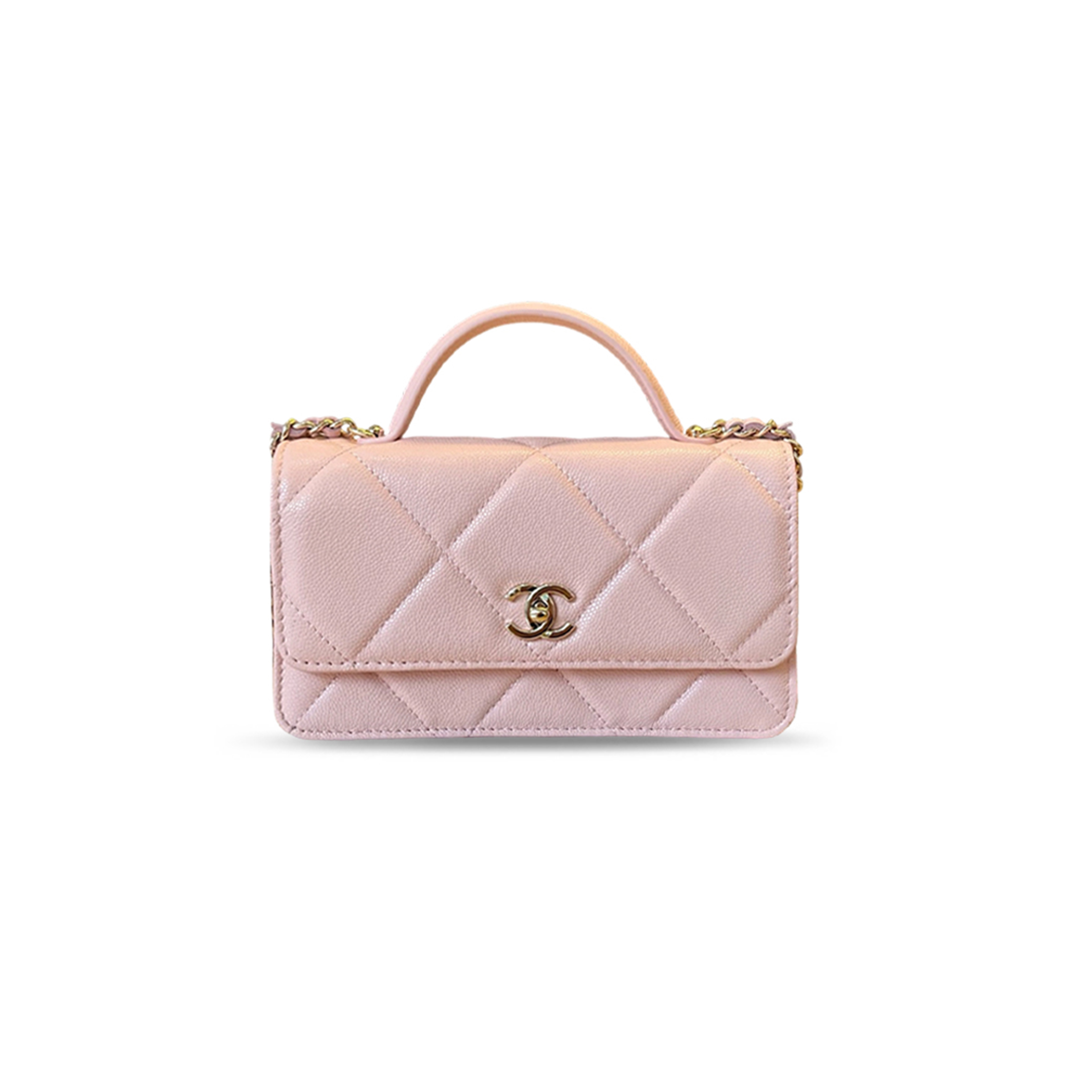 CHANEL MASTER 25K HANDLE WITH LARGE DIAMOND PATTERN CHAIN WOC A96171 (19*12*4cm)